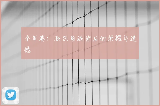 季军赛：激烈角逐背后的荣耀与遗憾